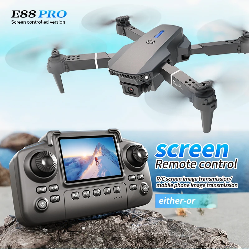 Drone Camera Professional - Professional E88 PRO Drone with screen