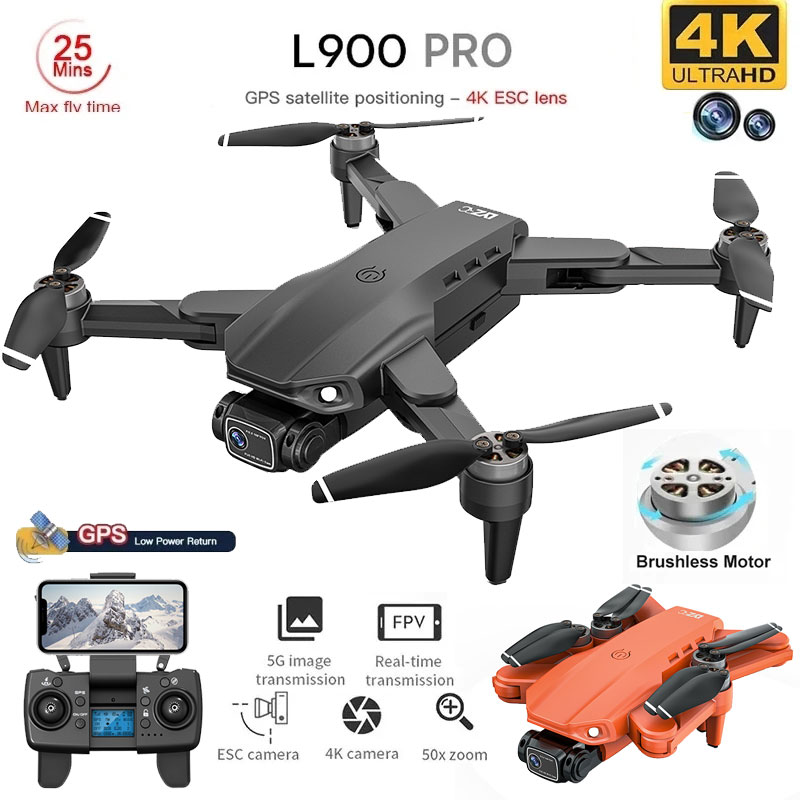 Drone Camera Night Vision - L900 Pro GPS Drone 4K Professional