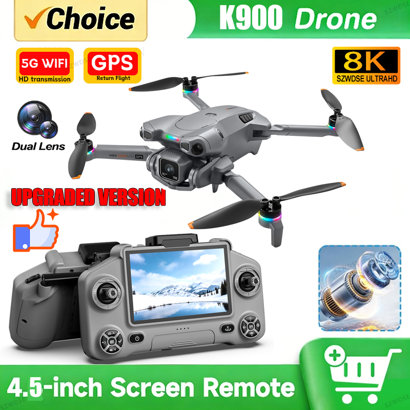 Drone Camera Night Vision - New K900 MAX GPS Drone with