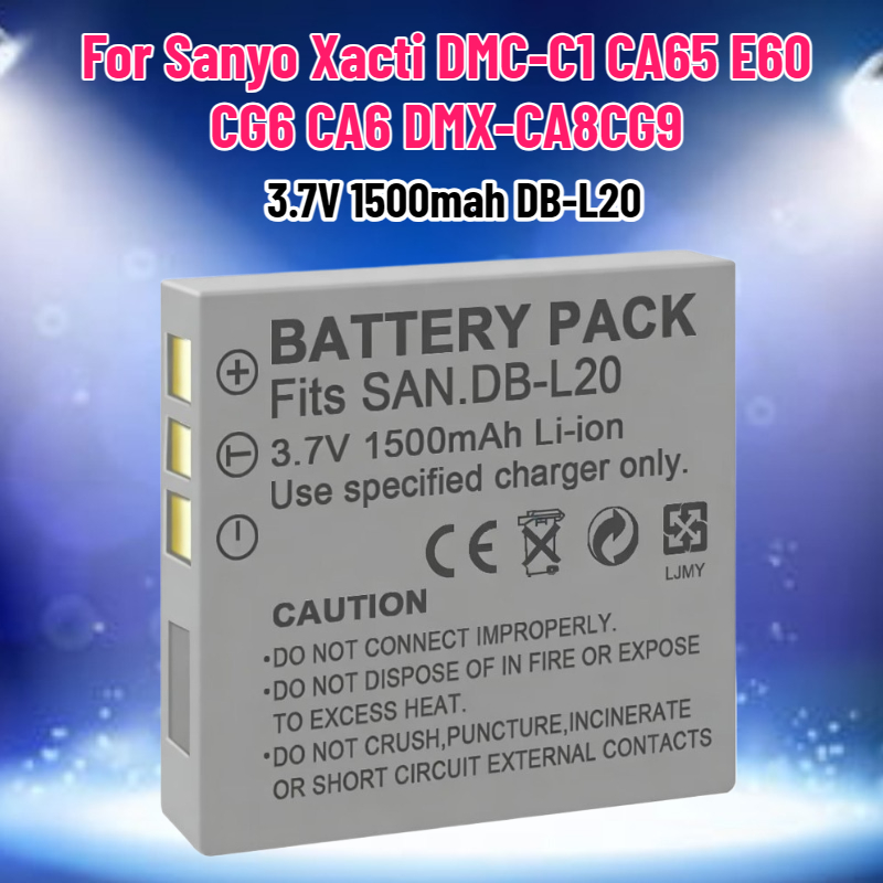 Drone Camera Action - 3.7V 1500mah DB-L20 Battery for Sanyo