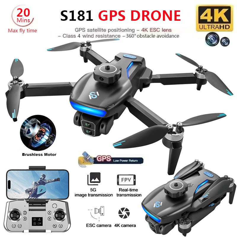 S181 GPS Drone 4K Professional - Drone Camera Wide Angle review and price